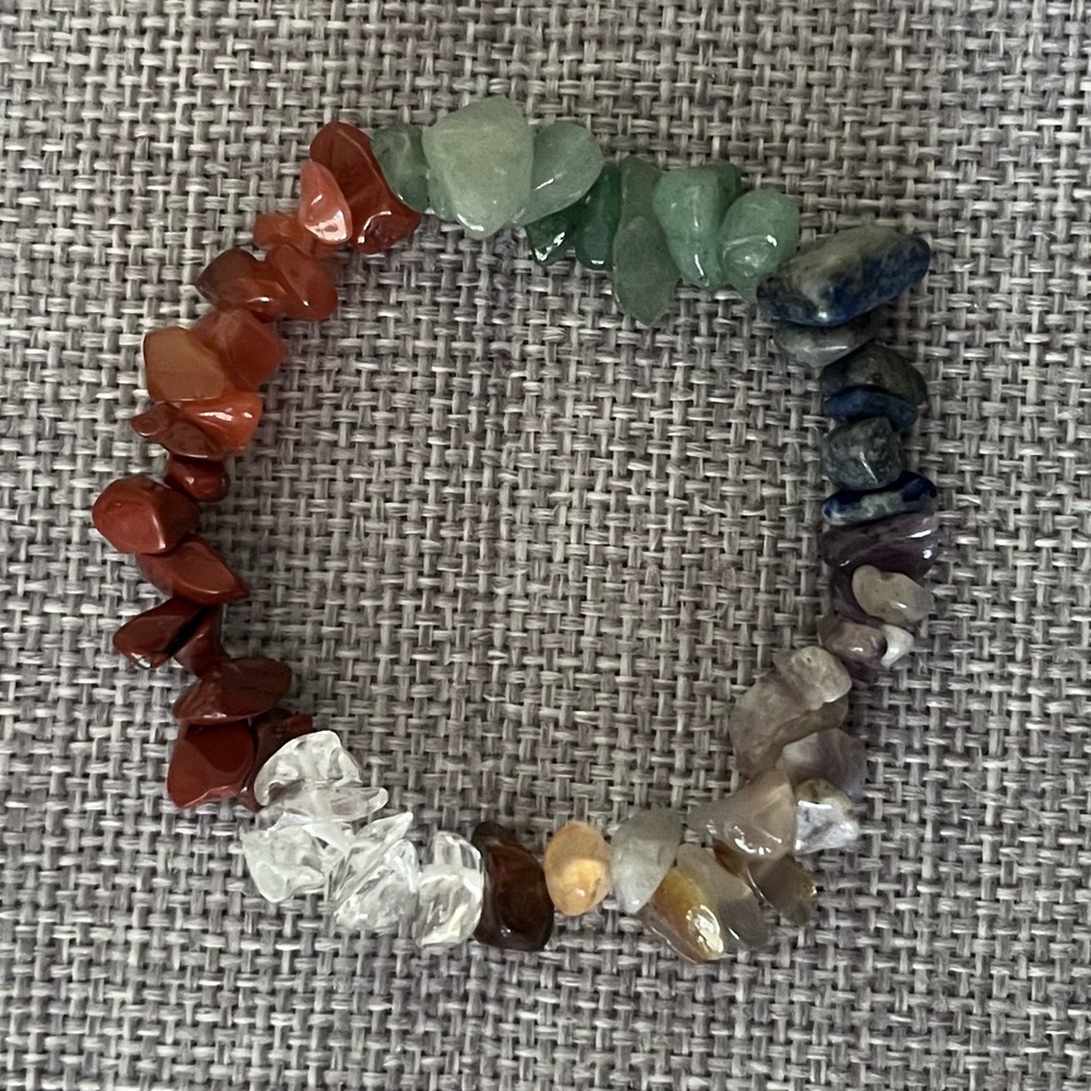 Chakra Gemstone Chip Stretch Bracelet | Healing Crystals